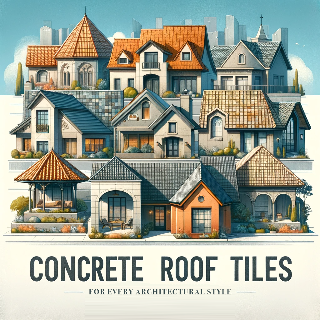 variety of concrete roof tiles suited for different architectural styles
